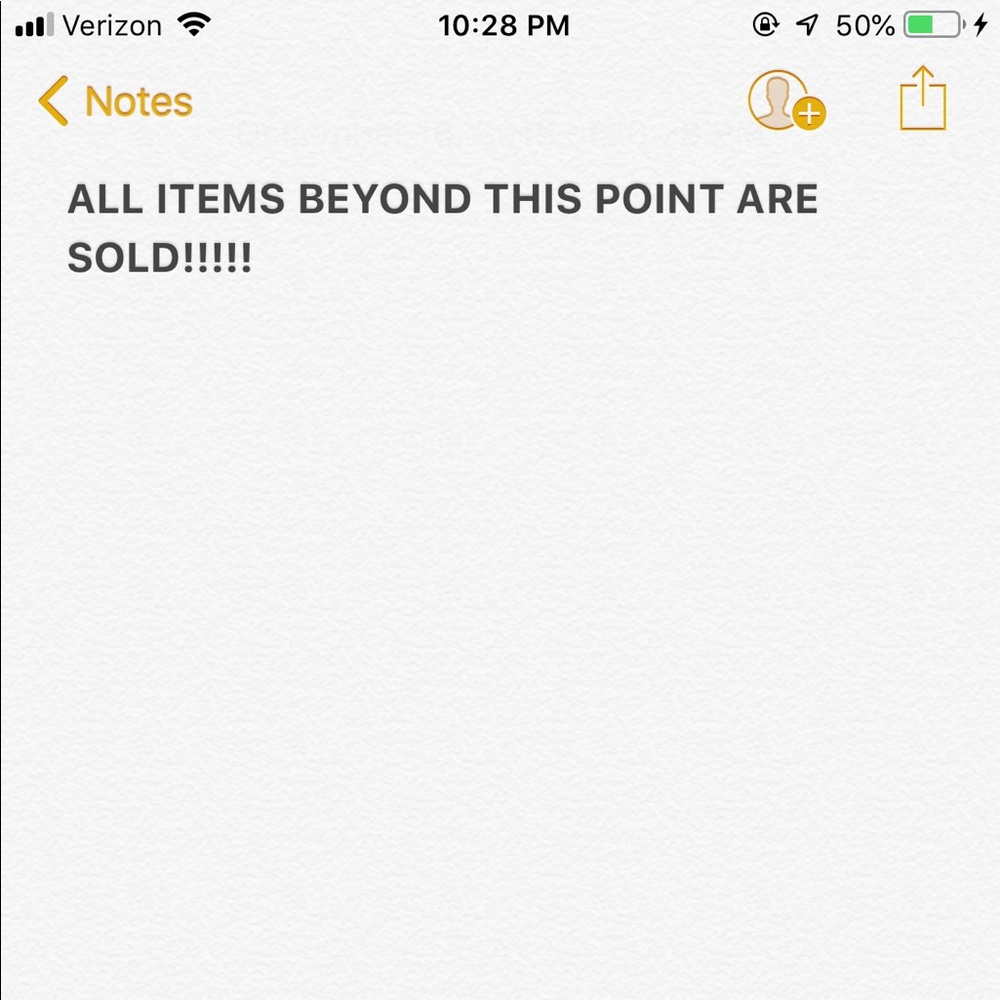 All items beyond this point are sold!